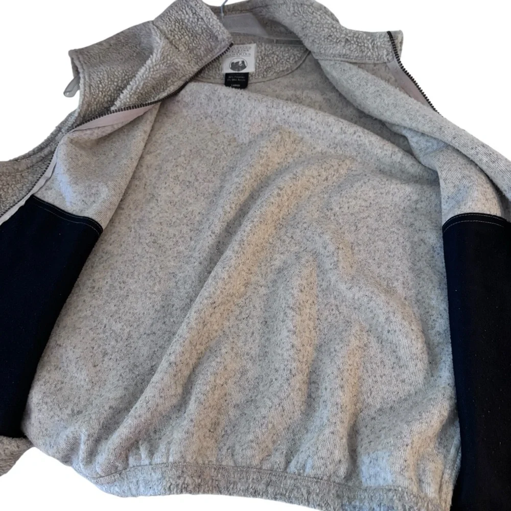 Colorado Trading & Clothing Vest Men's Fleece Charcoal Full Zip L